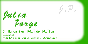 julia porge business card